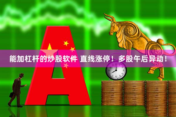 能加杠杆的炒股软件 直线涨停！多股午后异动！